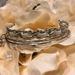 Juicy Couture Jewelry - Juicy couture leather chain bangle bracelet set Juicy Couture Jewelry - Juicy couture leather chain bangle bracelet set